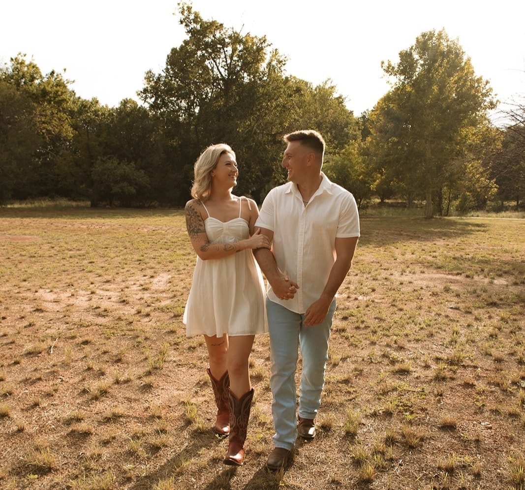 Ashlyn and Aaron at the beginning